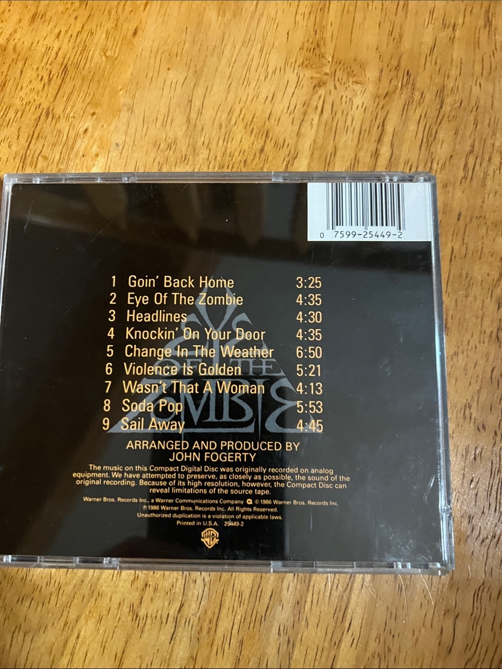 Eye Of The Zombie by John Fogerty CD - Picture 3 of 6